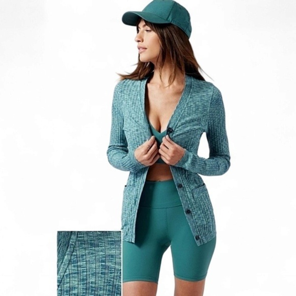 ATHLETA Revolve Seamless Ribbed‎ Cardigan Size XS